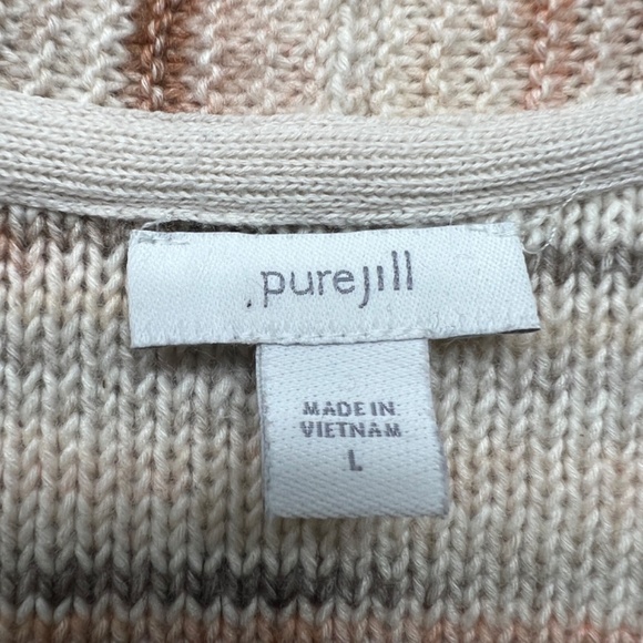 PureJill Marled Chunky Knit Cardigan Womens Large Casual Workwear Cozy Warm Soft - Picture 2 of 11